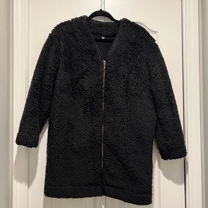 Uniqlo Sherpa teddy zip coat